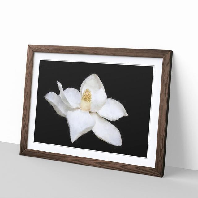 Blooming White Magnolia Painting East Urban Home Size: 24cm H x 33cm W x 2cm D, Format: Walnut on Productcaster.