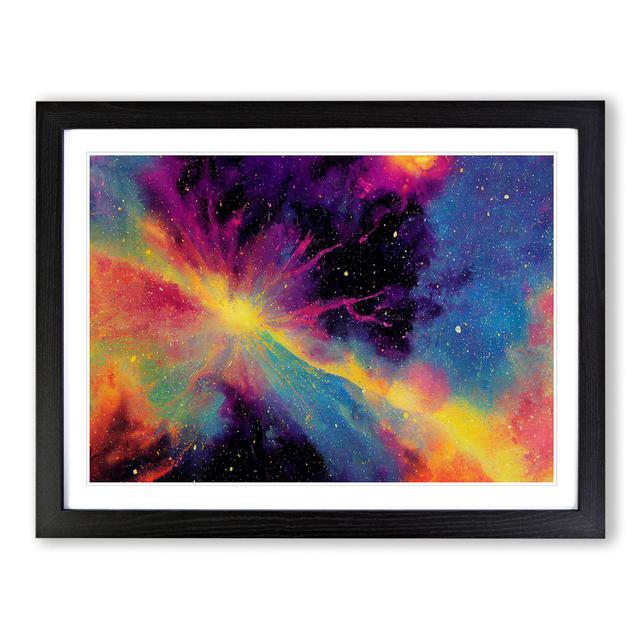 Painted Cosmos Vol.2 - Picture Frame Graphic Art Metro Lane Size: 25cm H x 34cm W, Frame Colour: Black on Productcaster.