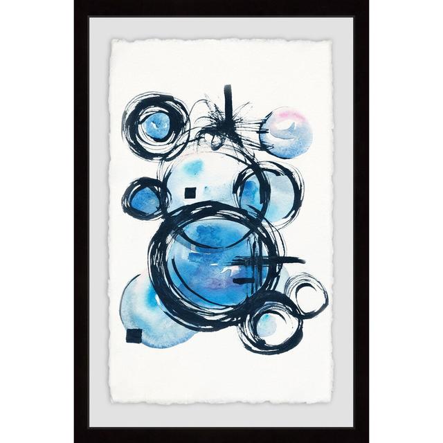 Spherical Cerrulean - Picture Frame Graphic Art Print on Paper East Urban Home Size: 61 cm H x 41 cm W x 4 cm D on Productcaster.