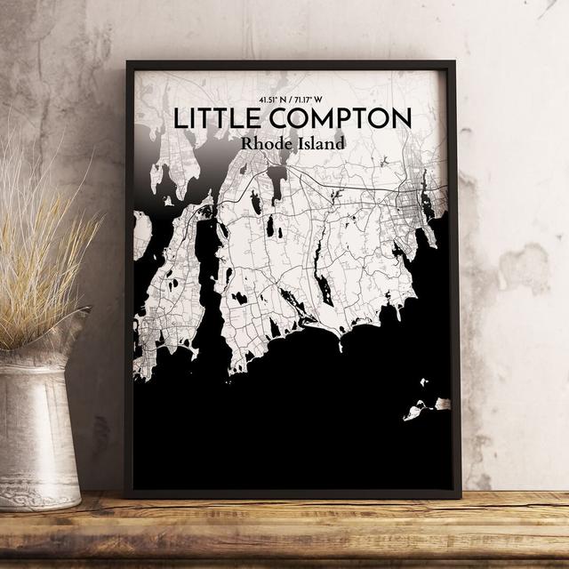 Little Compton City Map - No Frame Print East Urban Home Size: 61cm H x 45.7cm W x 0.13cm D on Productcaster.