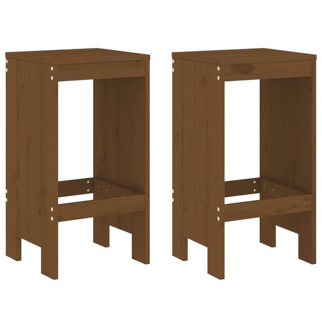 Nedyu Stool (Set of 2) 17 Stories Seat Height: Bar Stool (29.5" Seat Height), Colour: Honey Brown on Productcaster.