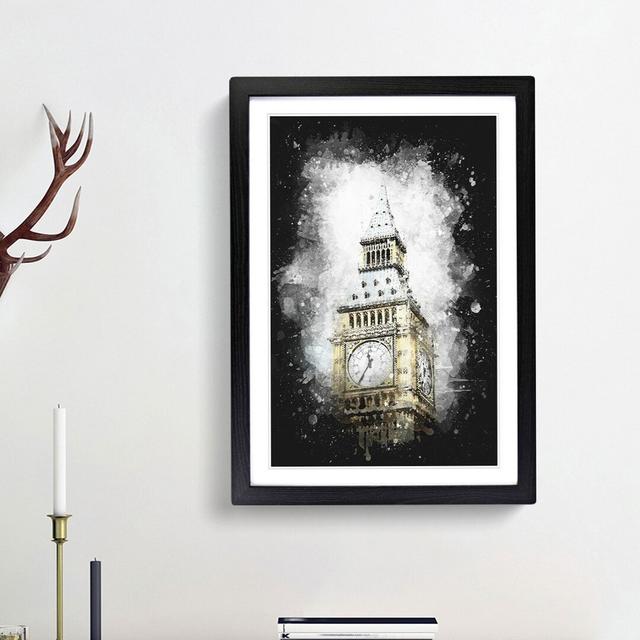 Big Ben - Picture Frame Graphic Art Print East Urban Home Frame Option: Black Framed, Size: 45cm H x 33cm W x 2cm D on Productcaster.