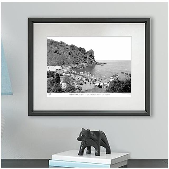 'Watcombe, the Beach from the Steps C1938' by Francis Frith - Picture Frame Photograph Print on Paper The Francis Frith Collection Size: 28cm H x 36cm on Productcaster.