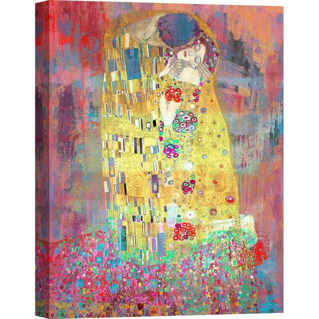 Leinwandbild - Gemälde „Klimt's Kiss 2.0” von Eric Chestier Bloomsbury Market Größe: 80 cm H x 60 cm B on Productcaster.