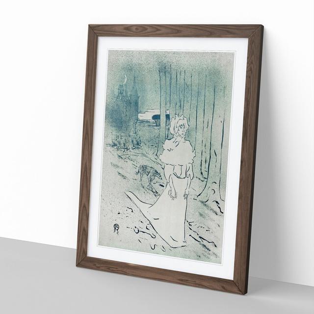 The Chatelaine by Henri de Toulouse-Lautrec - Picture Frame Painting East Urban Home Frame Option: Walnut Framed, Size: 48cm H x 36cm W x 2cm D on Productcaster.