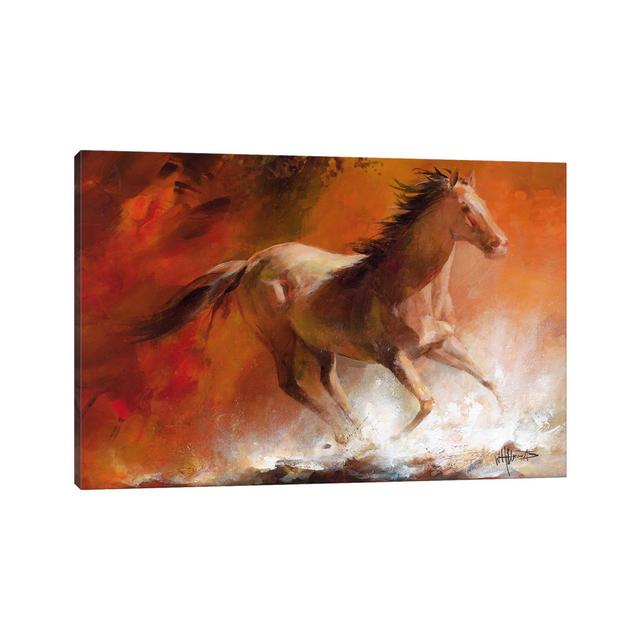 Wild Horses I by Willem Haenraets - Wrapped Canvas Painting Natur Pur Size: 45.72cm H x 66.04cm W x 1.905cm D on Productcaster.