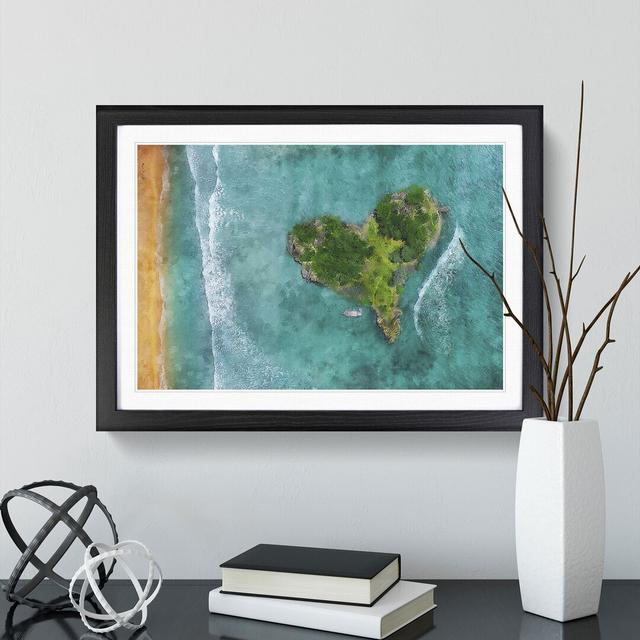 The Heart of the Island - Picture Frame Graphic Art East Urban Home Frame Option: Black, Size: 48cm H x 65cm W x 2cm D on Productcaster.