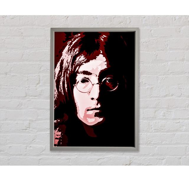 John Lennon Popart - Einzelner Bilderrahmen Kunstdrucke auf Leinwand Ebern Designs Größe: 118,9 cm H x 84,1 cm B x 3,3 cm T on Productcaster.