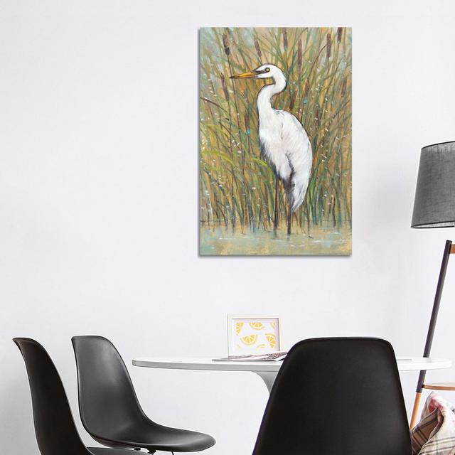 White Egret I by Tim OToole - Wrapped Canvas Print Brambly Cottage Size: 101.6cm H x 66.04cm W x 1.91cm D on Productcaster.