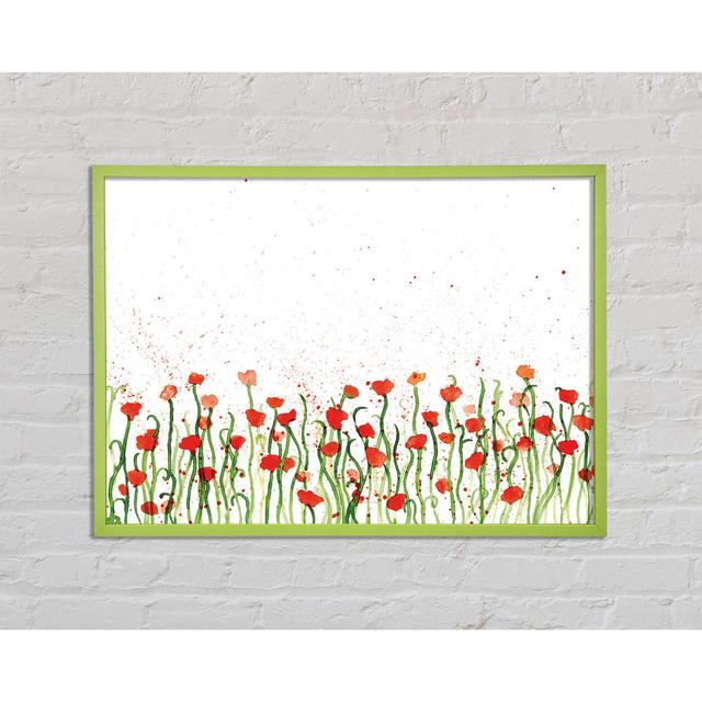 Gerika Red Poppy Garden Splash - Single Picture Frame Art Prints Ophelia & Co. Size: 59.7cm H x 84.1cm W x 2cm D on Productcaster.