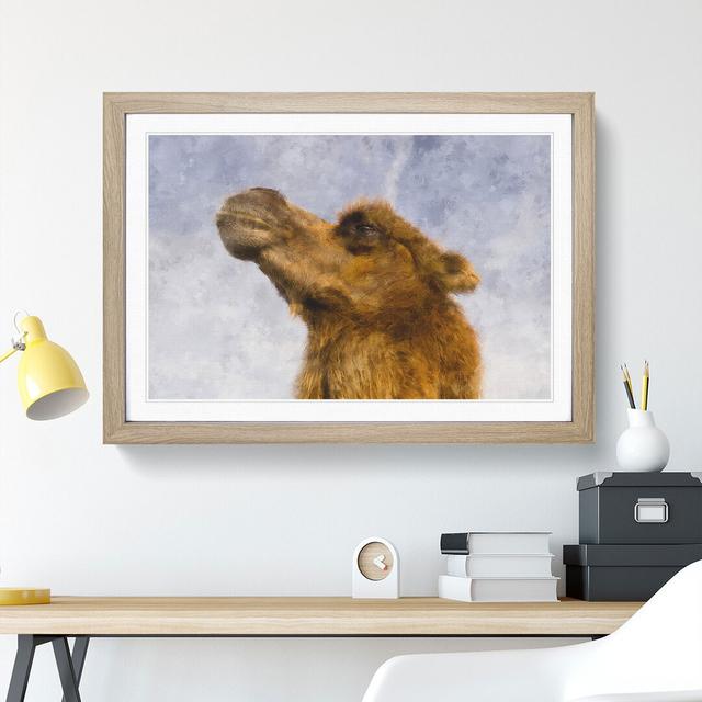 Camel - Picture Frame Painting East Urban Home Frame Option: Oak Framed, Size: 48cm H x 65cm W x 2cm D on Productcaster.