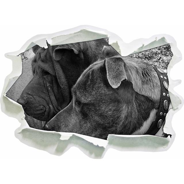 Wandtattoo Zwei Hunde im Profil East Urban Home Größe: 67 cm H x 92 cm B x 0,02 cm T on Productcaster.