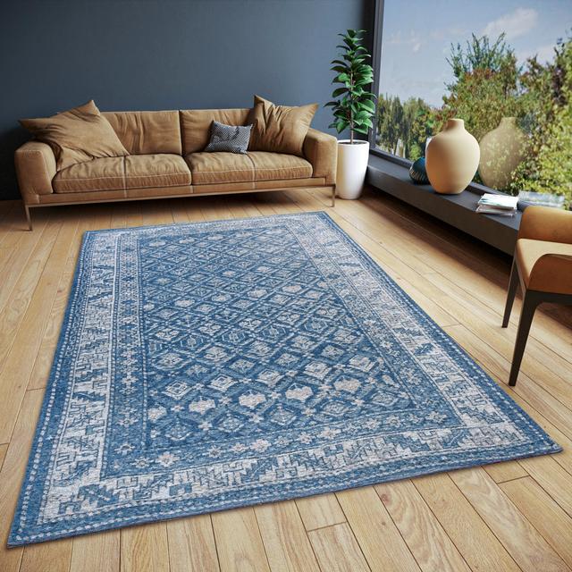 Curan Orient Teppich – Läufer klassisch gewebt für Schlafzimmer, Wohnzimmer, Flur – Blau Hanse Home Teppichgröße: Rechteckig 120 x 180 cm on Productcaster.