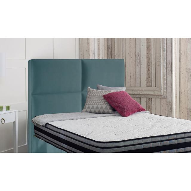 Margret Upholstered Headboard Canora Grey Size: Super King (6'), Colour: Sky Blue on Productcaster.