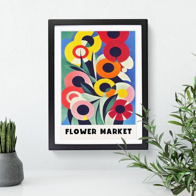 Retro Flower Market Exhibition No.13 Happy Larry Size: 46cm H x 34cm W x 2cm D on Productcaster.