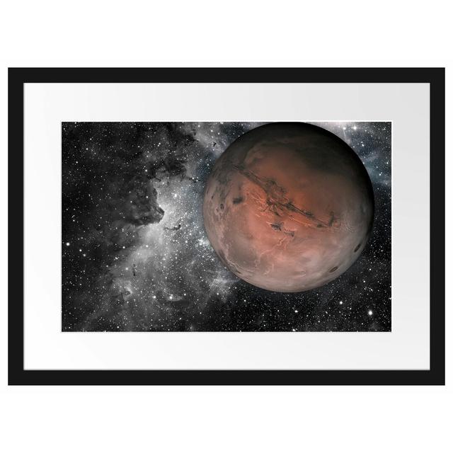 Gerahmtes Poster Mars im Weltall East Urban Home Größe: 40 cm H x 55 cm B on Productcaster.