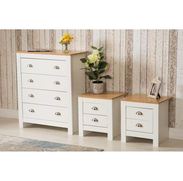 Susana 3 Piece Bedroom Set ClassicLiving Colour: Natural/White on Productcaster.