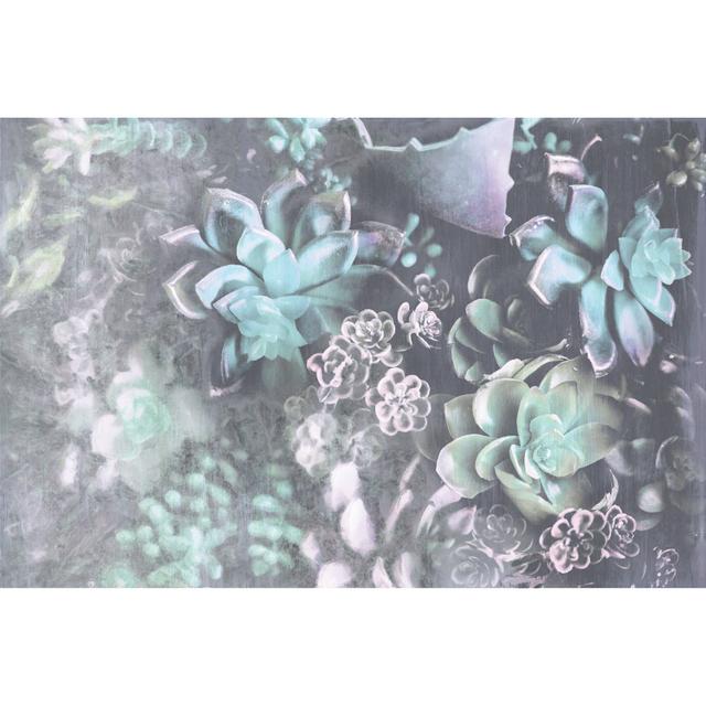 Pastel Succulents 1 - Wrapped Canvas Painting World Menagerie Size: 81cm H x 122cm W x 3.8cm D on Productcaster.