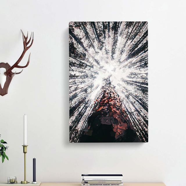 Trees Touching The Sky In Abstract - Wrapped Canvas Print East Urban Home Size: 76cm H x 50cm W x 3cm D on Productcaster.