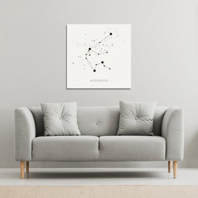 Star Constellation Zodiac Aquarius Designer Canvas Happy Larry Size: 114cm H x 114cm W on Productcaster.