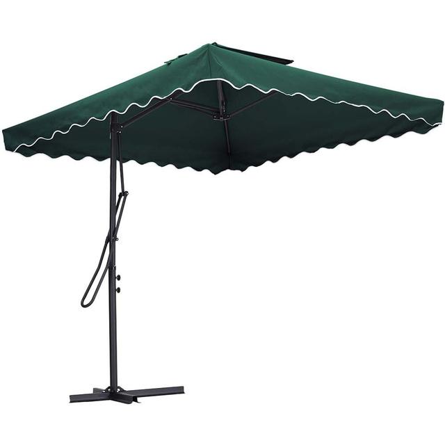 2.5m Square Cantilever Parasol Sol 27 Outdoor Fabric Colour: Green on Productcaster.