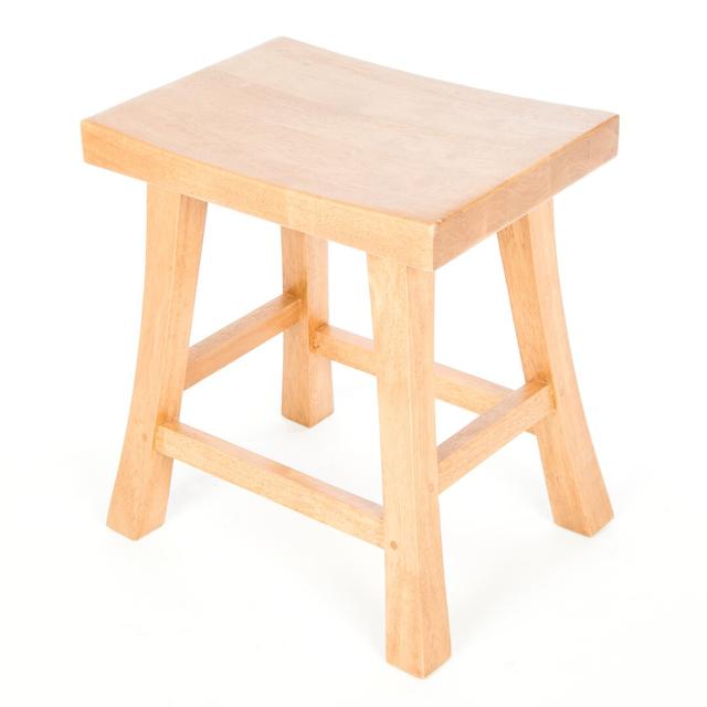 Accent Solid Wood Accent Stool Natur Pur Finish: Light Wood on Productcaster.