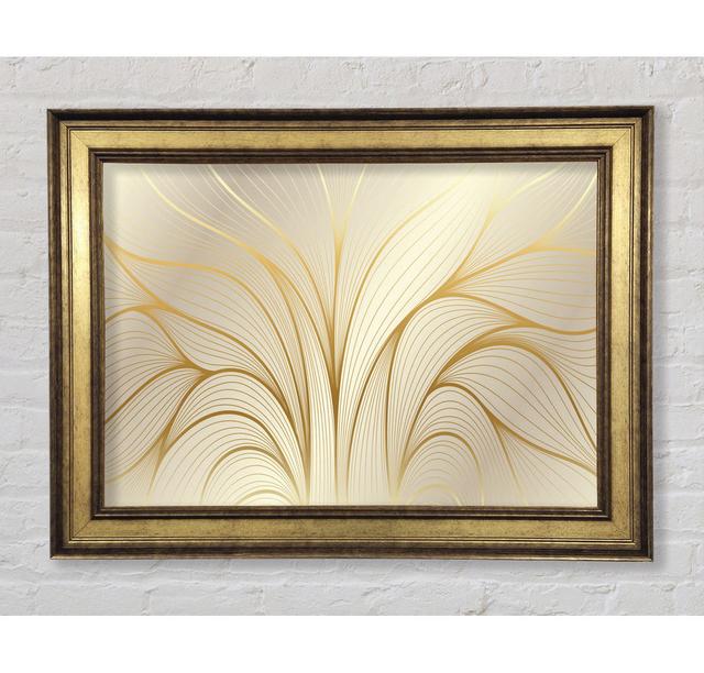 Gold Leaf Lines - Print Bright Star Size: 59.7cm H x 84.1cm W x 8cm D on Productcaster.