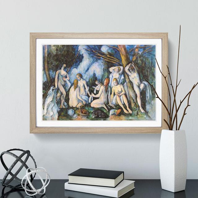 Bathers Vol.7 by Paul Cezanne - Picture Frame Painting East Urban Home Frame Option: Oak Framed, Size: 27cm H x 36cm W x 2cm D on Productcaster.