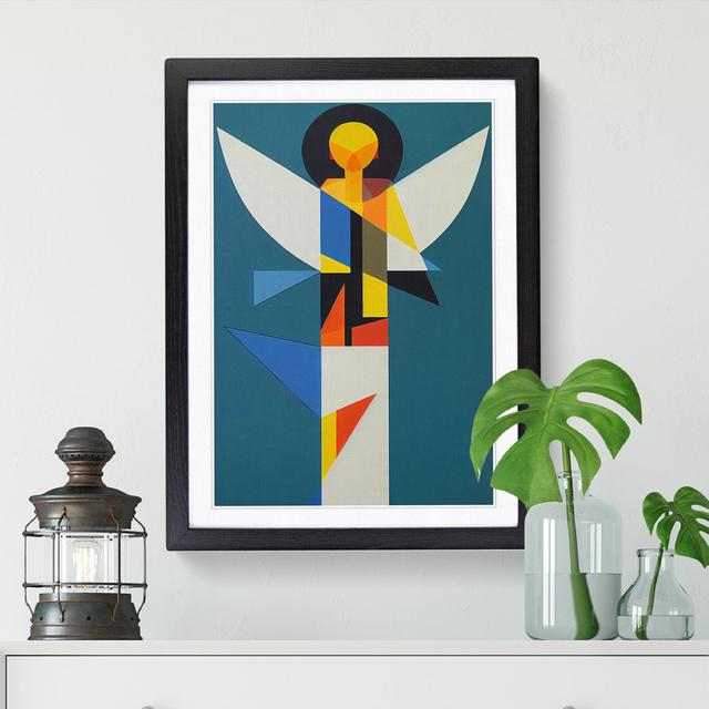 Angel Suprematism - Single Picture Frame Graphic Art Happy Larry Format: Black Framed, Size: 46cm H x 34cm W x 2cm D on Productcaster.