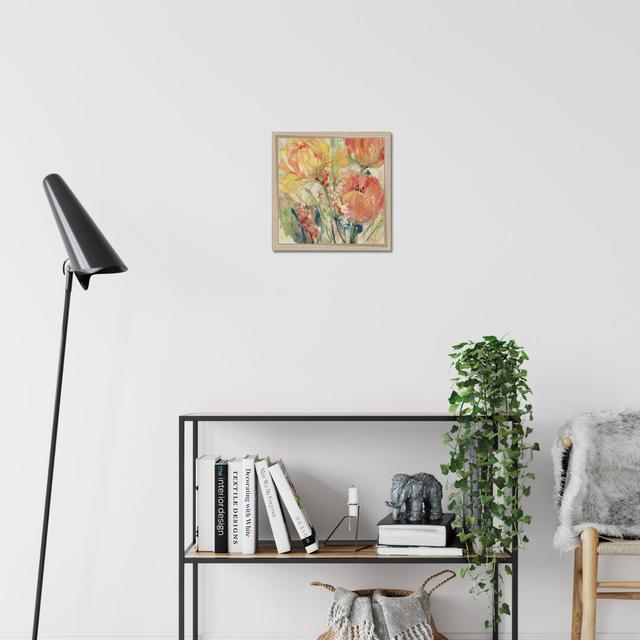 Spring Tulip Array I by Tim OToole - Painting Rosalind Wheeler Format: Natural Wood Framed Paper Print, Size: 34cm H x 34cm W on Productcaster.