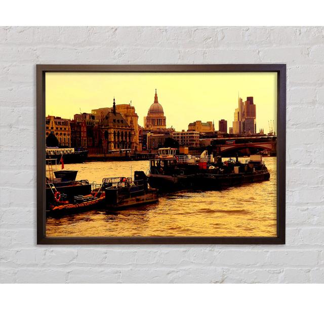 The Thames Framed Print Ebern Designs Size: 84.1cm H x 118.9cm W on Productcaster.