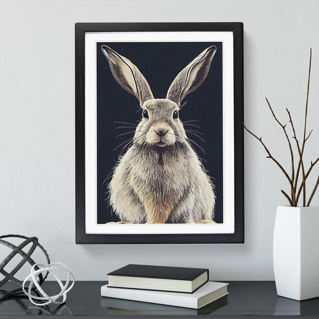 Majestic Hare - Picture Frame Photograph Brambly Cottage Size: 34cm H x 25cm W x 2cm D, Frame Colour: Black on Productcaster.