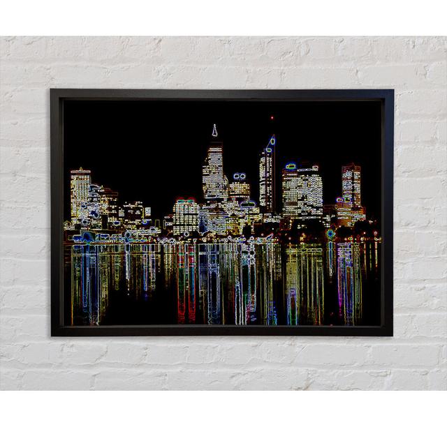 New York Harbour Reflections Black Framed Print Bright Star Size: 59.7cm H x 84.1cm W on Productcaster.