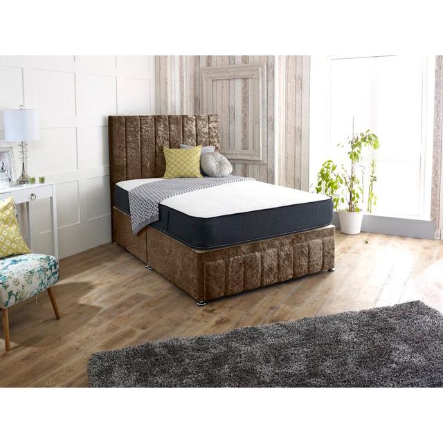 Caulfield Divan Base Rosdorf Park Storage Type: No Drawer, Size: Small Double (4'), Colour: Brown on Productcaster.