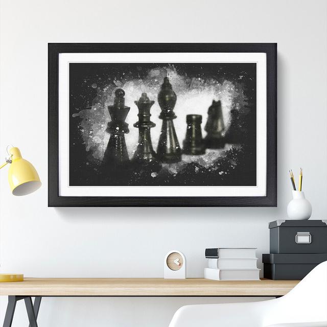 Chess Pieces Vol.1 - Picture Frame Painting East Urban Home Size: 65cm H x 90cm W x 2cm D, Frame Option: Black Framed on Productcaster.