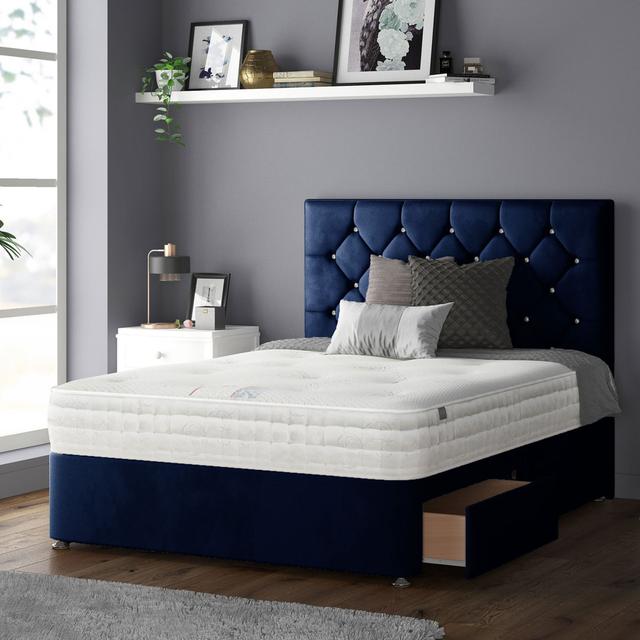 Farallones Upholstered Headboard Rosdorf Park Upholstery: Royal Blue, Size: Super King (6') on Productcaster.