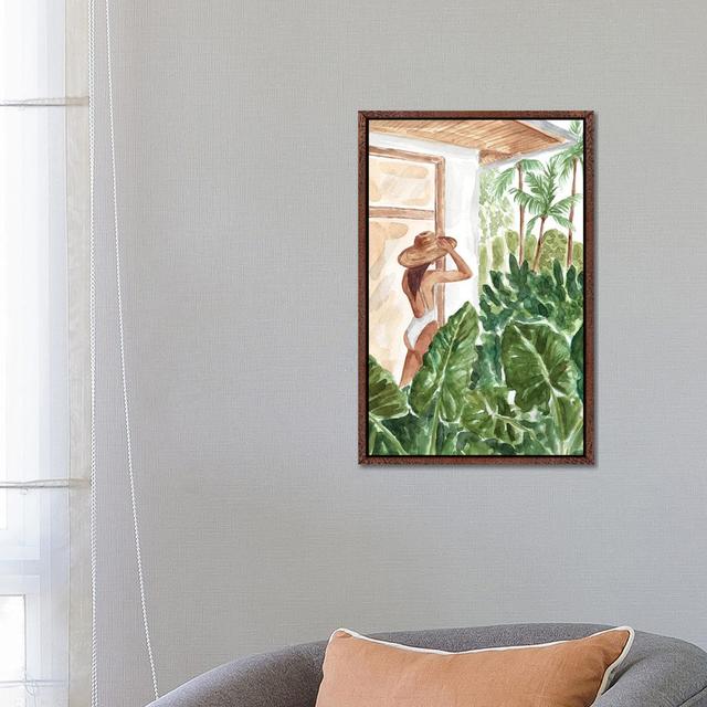 Woke Up In The Jungle by Sabina Fenn - Gallery-Wrapped Canvas Giclée on Canvas 17 Stories Format: Classic Wood Framed, Size: 66.04cm H x 45.72cm W x 3 on Productcaster.