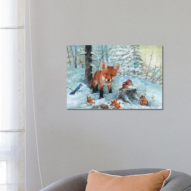 Frisky Visitor by Giordano Studios - Wrapped Canvas Print Alpen Home Size: 45.72cm H x 66.04cm W x 3.81cm D on Productcaster.