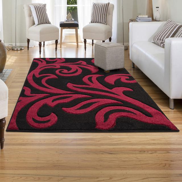 Seagle Black, Red Area Rug Marlow Home Co. Rug Size: Rectangle 160 x 230cm on Productcaster.