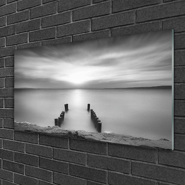 Glasbild Sea Landscape Haus am Meer on Productcaster.