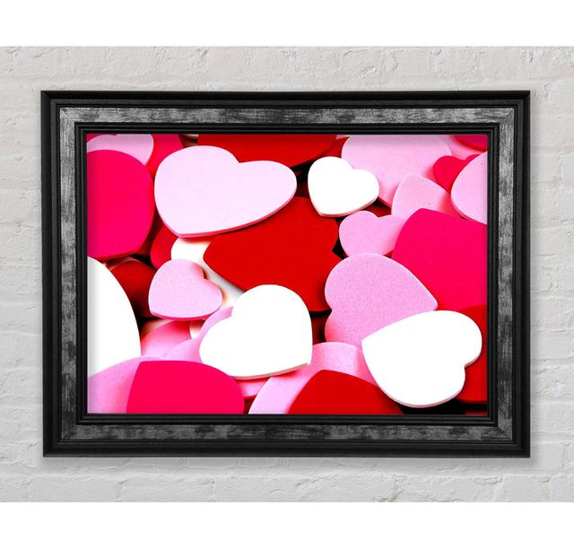 Tons Of Hearts - Single Picture Frame Art Prints Bright Star Size: 29.7cm H x 42cm W x 8cm D on Productcaster.