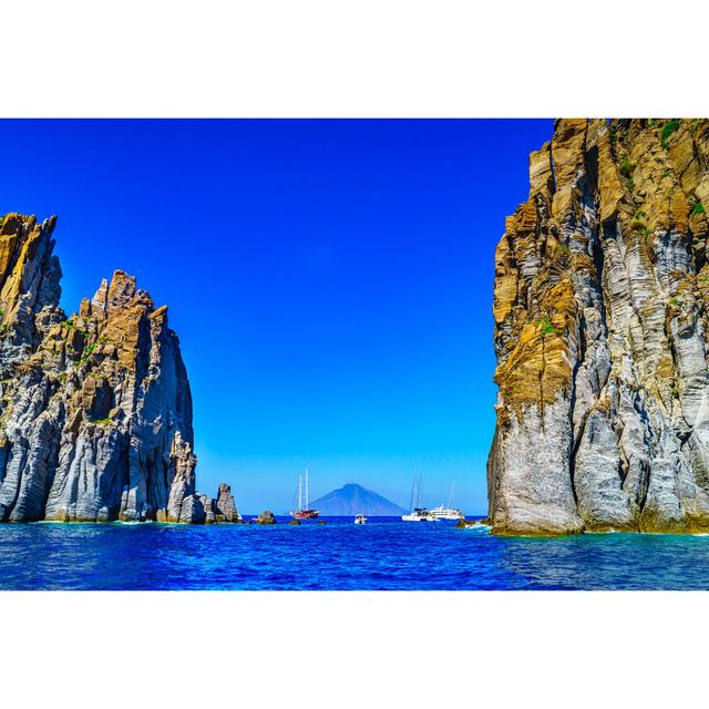 Eolian Island, Landscape With Rocks Close To Stromboli Volcano, Sicily House of Hampton Size: 81cm H x 122cm W on Productcaster.