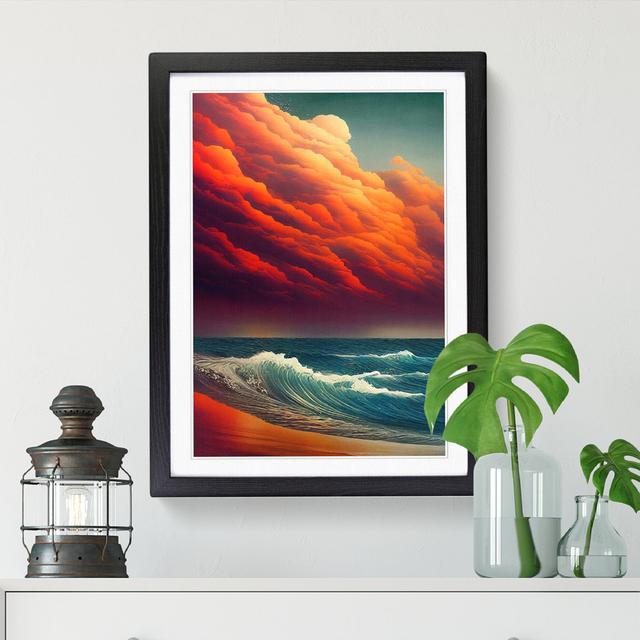 Seascape Painting In Colour Vol.4 House of Hampton Frame Option: Black, Size: 64cm H x 46cm W x 2cm D on Productcaster.