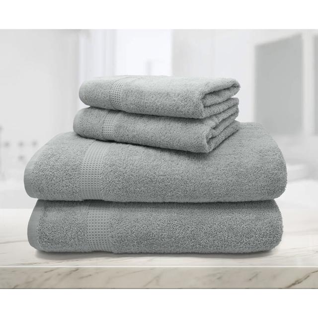 Peryl Bath Towels - Set of 4 17 Stories Colour: Silver Gray on Productcaster.