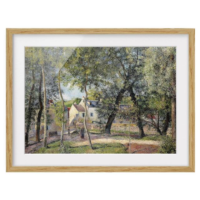 'Landscape at Osny near Watering' by Camille Pissarro Framed Art Print Poster East Urban Home Frame Options: Natural oak wood, Size: 70cm H x 100cm W on Productcaster.