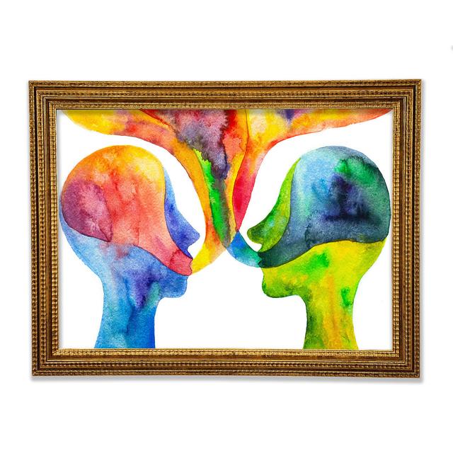 Soul Connection In Watercolour Framed Print Ivy Bronx Size: 29.1cm H x 42cm W x 3cm D on Productcaster.