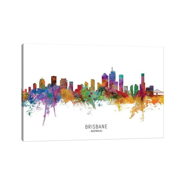 Brisbane Australia Skyline by Michael Tompsett - Wrapped Canvas Print Latitude Run Size: 101.6cm H x 152.4cm W x 3.81cm D on Productcaster.