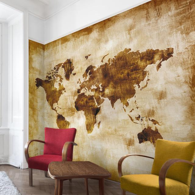 Marjorie Map of the World 3.2m x 480cm Wallpaper Roll Williston Forge Size: 3.2m x 480cm on Productcaster.