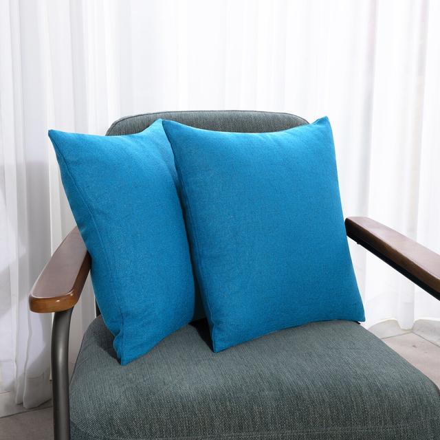 Cynne Square Throw Cushion Cover (Set of 2) Ebern Designs Size: 50cm H x 50cm W x 1cm D, Colour: Blue Atoll on Productcaster.