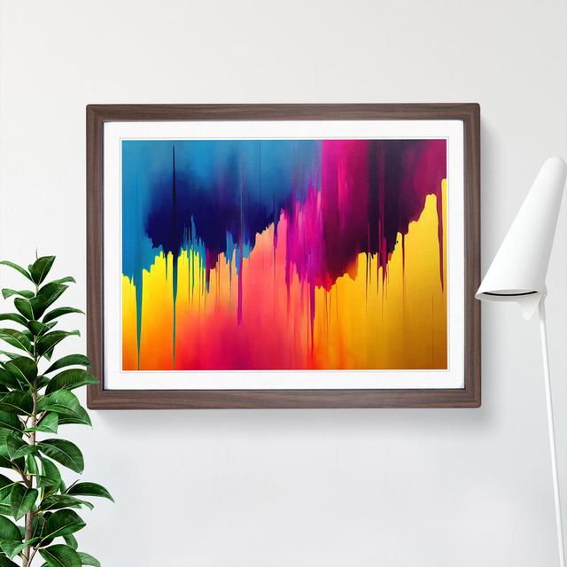 Modern Skyline Abstract Art Vol.4 - Picture Frame Graphic Art Metro Lane Size: 25cm H x 34cm W x 2cm D, Frame Colour: Walnut on Productcaster.